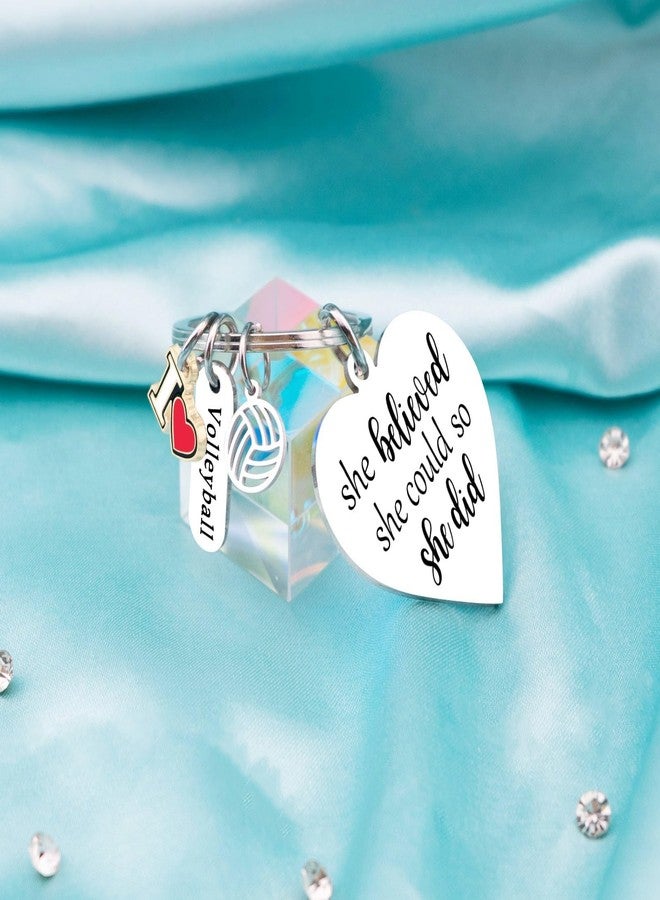 Aisity Volleyball Gifts for Teen Girls Women Volleyball Stuff Keychain Accessories for Backpack Inspirational Gifts for Team Volleyballs Players Volleyballs Stuff for Teen Girls - Image 5